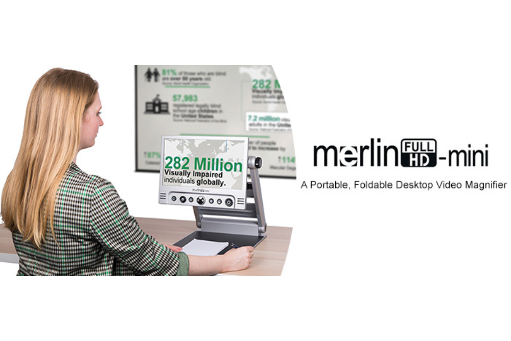 Merlin Mini Magnifier Merlin HD Mini Foldable Video Magnifier – Sterling Adaptives