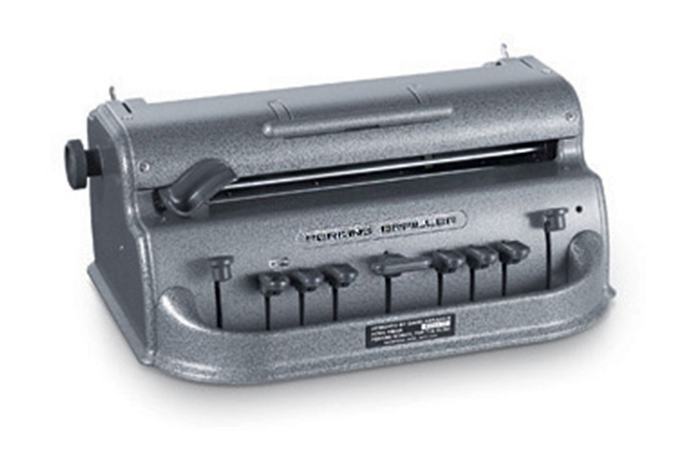 PERKINS BRAILLER 点字タイプライター Perkins Large Cell Brailler – Sterling Adaptives