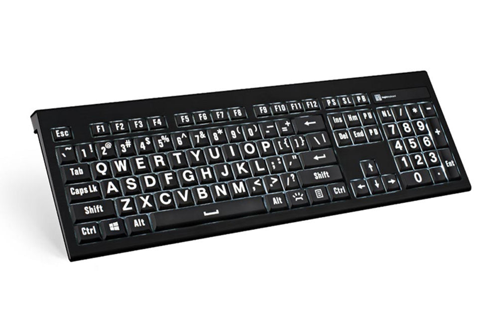 Regular Big Computer Keyboard LogicKeyboard Large Print USB Keyboard Backlit - Windows – Sterling ...